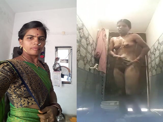 Mature Indian village bhabhi nude bath and dressing